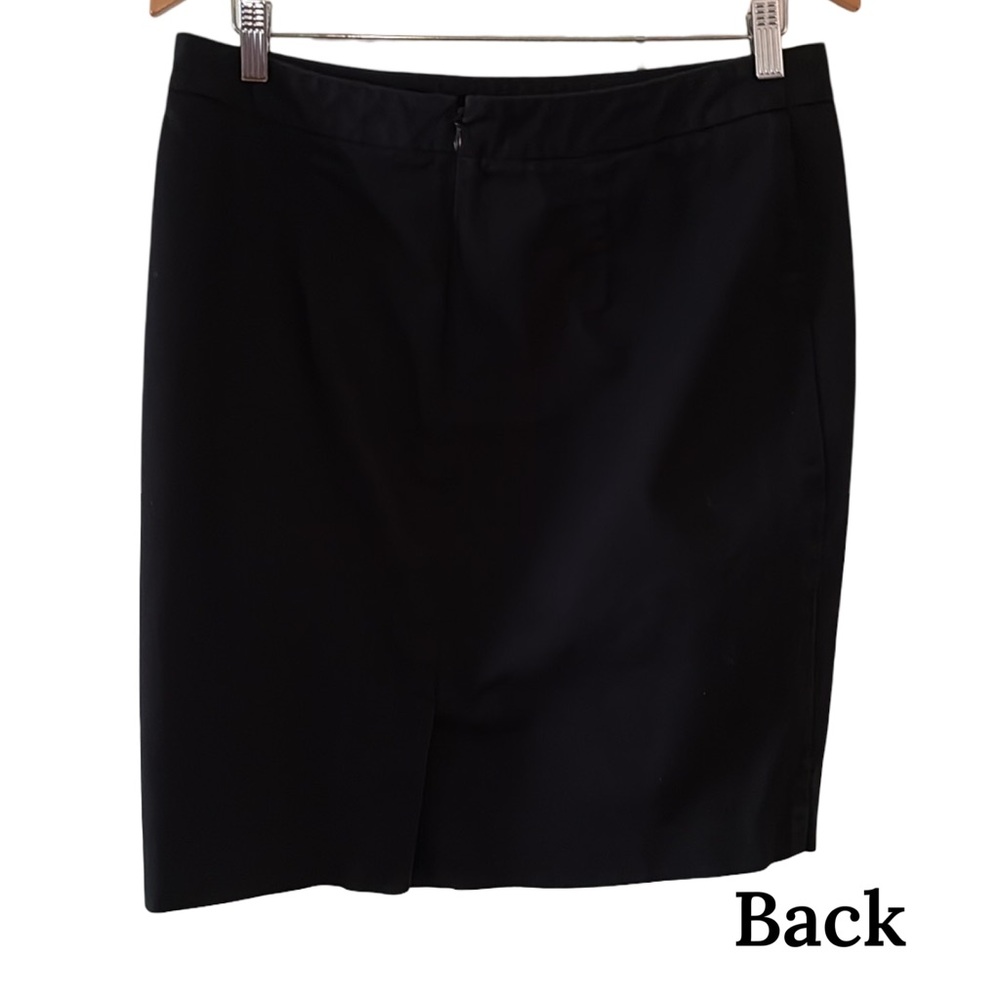 CAbi Black Cotton Pique 360 Pencil Skirt Size 10 - Picture 5 of 8